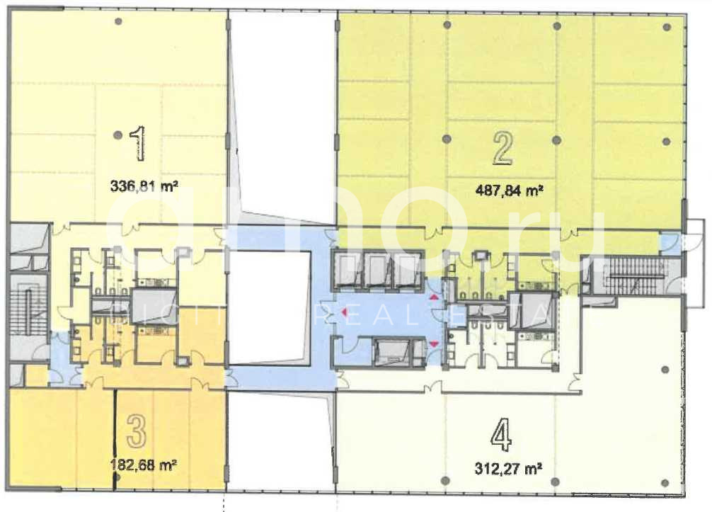 Планировка офиса 575 м², 2 этаж, МФЦ «Ленинский 119»